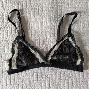 Black and White Lacey Bra